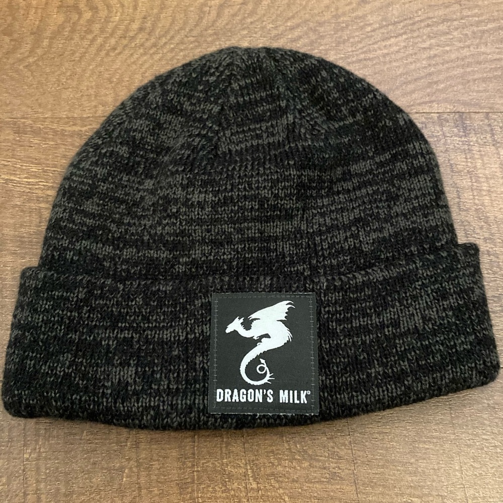 Dragon’s Milk New Holland Brewing Charcoal Knit Beanie Cuffed